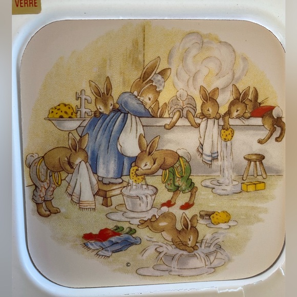 RARE🤩 VINTAGE! Bunnykins Coaster🐰 by Royal Doulton - Picture 4 of 10